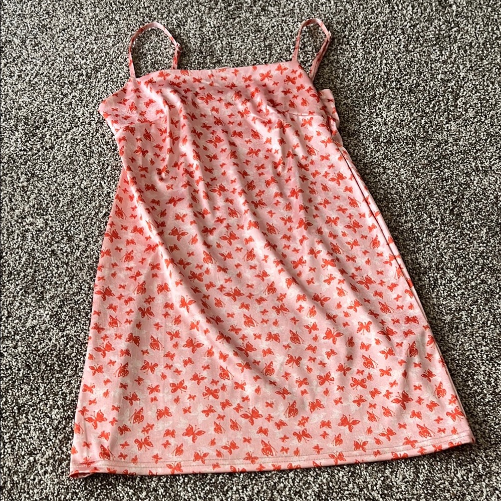 Urban Outfitters Pink Dress with Butterfly Print